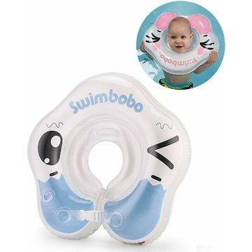 Té Non-gonflable Mignon Infant Swim Trainer Bébé Cou Anneau De Natation Flottant(bleu-M)