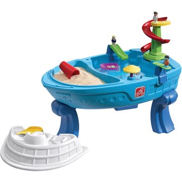 Step2 - Fiesta Cruise Table de jeu sable et eau avec kit d'accessoires de 10 pièces pour piscine - Rouge
