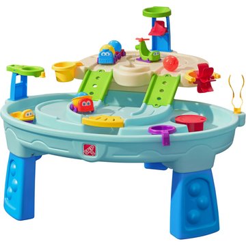 Step2 - Ball Buddies Table d'eau avec balles Table de jeu enfant à eau avec 23 accessoires Table d'activité piscine / Jouet pour le jardin - Vert
