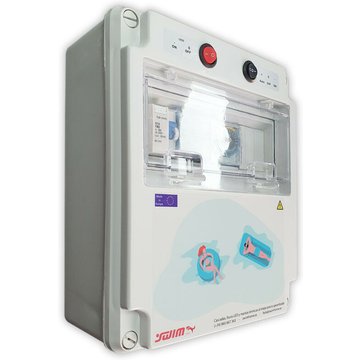 Swimhome - Tableau électrique pour piscine avec alimentation et contacteur moteur adapté à l'électrolyseur | 150W 12V dc - 1 hp (4 - 6.4A) - led rgb