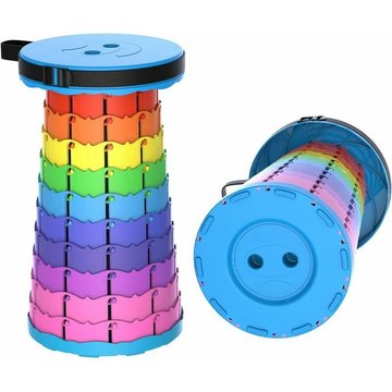 Tabouret Pliant Portable Pratique pour la Piscine, l'Intérieur et l'Extérieur - Simple d'utilisation TUMALAGIA (Arc-en-Ciel)