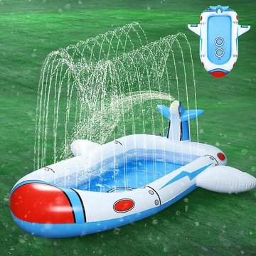 Piscine gonflable Tapis anti-éclaboussures de vaisseau spatial pour tout-petits/enfants, tapis d'arrosage, piscine gonflable pour enfants, jouets