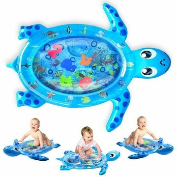 Tapis de jeu gonflable TUMALAGIA pour bébé tortue gros ventre, tapis étanche piscine d'eau de mer multicolore, jouets pour le développement précoce