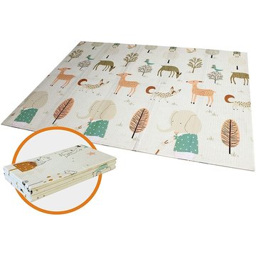 Tapis de jeu pliable pour bébé Tapis de jeu en mousse surdimensionné Tapis de jeu réversible imperméable portable double face pour enfant en bas âge