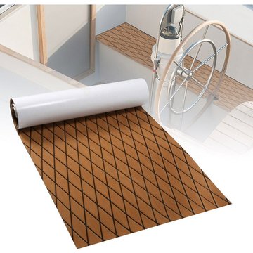 VINGO - Tapis de pont EVA Tapis de bateau en mousse Feuille de pont en teck Faux bateau 1X Losange 1900x700x6mm Marron - Marron pour piscine