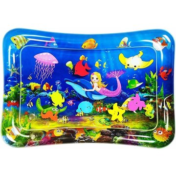 Tapis d'eau Gonflable WAHAISON pour Bébé, Tapis de Jeu en PVC Imperméable, Centre d'Activité Amusante, Piscine Douce et Confortable (Sirène)