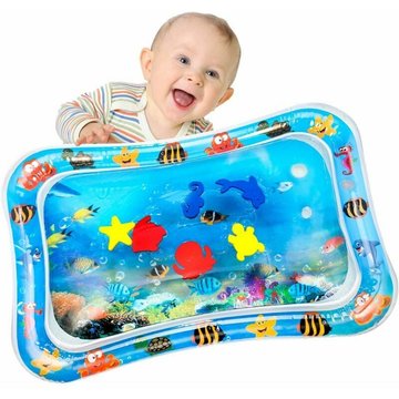 Tapis d'eau Gonflable KINARITO pour Bébé, Tapis de Jeu Piscine Coussin Gonflable Rempli d'Eau, Amusement d'Activité pour Enfant Aider à Développer les Compétences