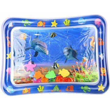 Qersta - Tapis d'eau Gonflable, Tapis d'eau pour Le Ventre Gonflable pour BéBé Tapis Eveil Eau De Jeu Gonflable Jouets Sensoriels pour BéBé