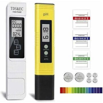 Tester de qualité de l'eau, testeur de pH-pH électronique, température TDS et compteur EC, étalonnage automatique, TDS PHE Température 4 dans 1