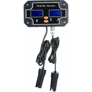 Testeur de qualité de l'eau 2 en 1 pH/TDS TUMALAGIA étanche à double affichage noir pour piscine PH/TDS-2683