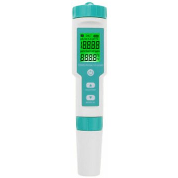 Testeur de qualité de l'eau de piscine portable TUMALAGIA 7 en 1 : pH, total des solides dissous, EC, ORP, salinité, SG, test de température, étanche IP67, conversion d'unité ℃/℉
