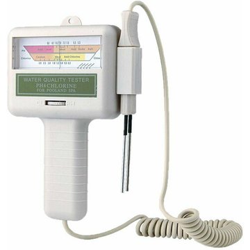 Briday - Testeur de qualité de l'eau, Qualité Eau Testeur, ph Testeur Automatique de Chlore Résiduel Ph Eau Testeur Analyse Chlore Piscine Kit Test
