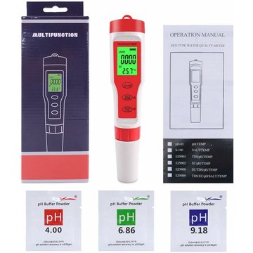 Testeur de qualité numérique PH/TDS/EC/température ZHUOXUAN, analyseur d'eau pour piscines et aquariums