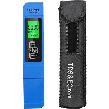 Testeur digital multifonctionnel 3 en 1 Boom TDS Meter EC et température avec grand écran LCD, convient pour le contrôle de la qualité de l'eau de piscine