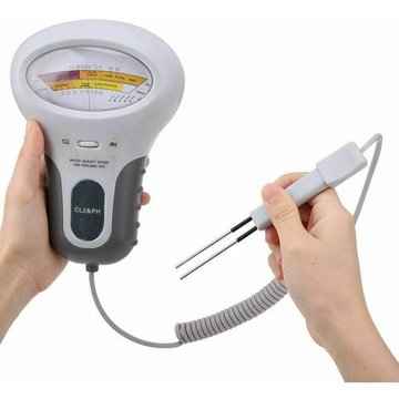 Testeur numérique LCD multifonction TUMALAGIA PC-102B CL2 - Testeur de chlore pH pour piscine, analyseur de qualité de l'eau de spa avec testeur de pH