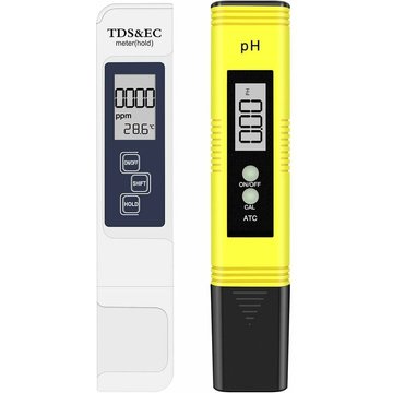 Testeur pH Mètre Harry, Test de pH pour Piscines Mesurant TDS pH EC Température, Testeur de l'Eau de Qualité pour Eau Potable, Piscine, Aquariums