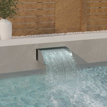 Cascade avec LED pour piscine 45x34x14 cm Acier inoxydable 304 - DEVENIRRICHE - Argent