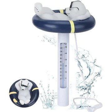 Thermomètre de piscine avec ficelle, flotteurs de piscine thermomètre à lecture facile, accessoires pour toutes les piscines extérieures et