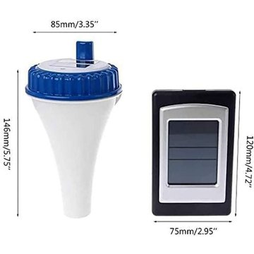 Thermomètre de Piscine Flottant, Thermomètre à eau flottante Thermomètre Solaire Thermomètre Thermomètre numérique Température de la température de