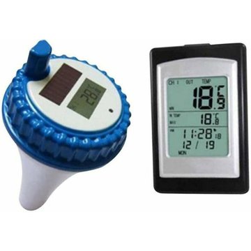 Thermomètre de Piscine Flottant SONIATKIA, Thermomètre à Eau Flottante Solaire, Thermomètre Numérique pour Température de Piscine