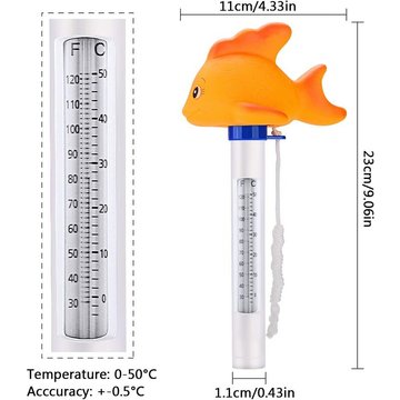 Llove - Thermomètre de piscine, thermomètre de piscine flottant thermomètre de dessin animé mignon pour la température de l'eau dans le spa