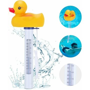 Thermomètre de piscine, thermomètre à eau flottant incassable avec grand écran et cordon pour piscines intérieures extérieures, spas, aquariums