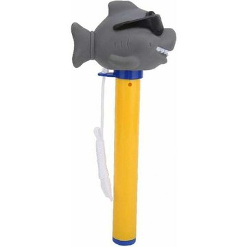 Thermomètre flottant SONIATKIA pour piscine 1 pièce, thermomètre en forme de crocodile de dessin animé avec chaîne pour piscine, spa, baignoire (requin)