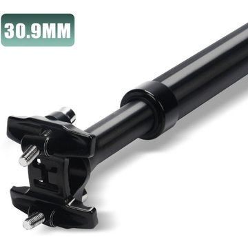 TolleTour Tige de Selle Longue 30.9mm 350mm VTT BMX Tige de Selle Longue Piste de Selle pour Voie Fixe Fixie - Noir