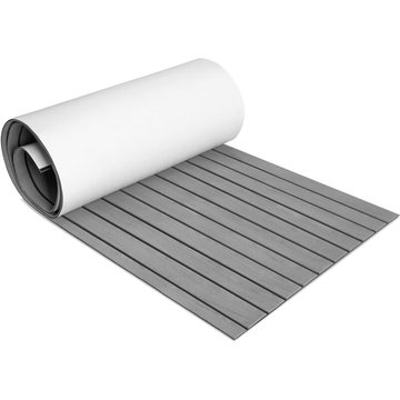 Tapis de Sol Tapis de Pont en Mousse EVA Teck Yacht Tapis de Sol Auto-Adhésif Gris 240x60cm - TolleTour - Piscine