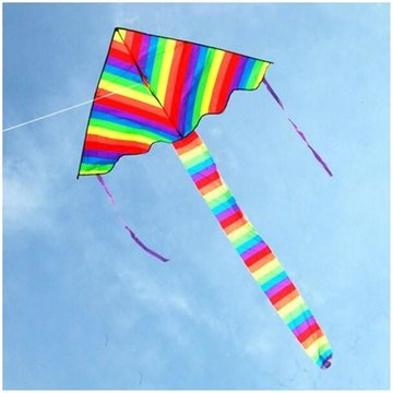 Cerf-volant Arc-en-ciel Longue Queue Jeu de Plage Extérieur Super Facile à Faire Voler - TRADE SHOP TRAESIO