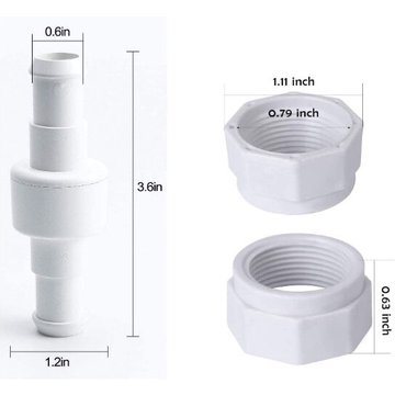 Tuyau de nettoyeur de piscine pivotant roulement à billes D20 D15 remplacement Elle Polaris 280 3900 nettoyeur de piscine pivotant roulement à billes blanc