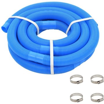 Tuyau de piscine Vidaxl avec colliers de serrage Bleu 38 mm 6 m
