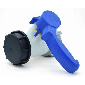 Vanne papillon pour piscine avec écrou flottant en aluminium S60x6 pour cuve IBC 1000 litres - TUMALAGIA