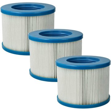 3x Cartouche filtrante de remplacement pour piscine Arebos AR-6FK, 4260627422975 pour spa, bain à remous - Filtre de rechange bleu / blanc VHBW