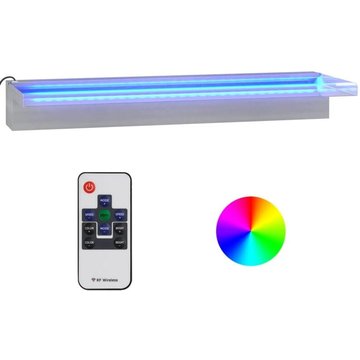 Vidaxl - Déversoir pour piscine avec cascade et LED RVB en inox 60 cm