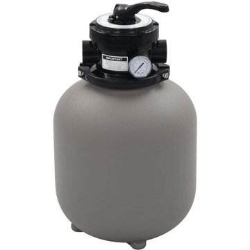 Filtre à sable pour piscine Vidaxl avec vanne 4 positions Gris 350 mm