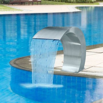 Fontaine cascade de piscine Vidaxl en acier inoxydable 45 x 30 x 60 cm
