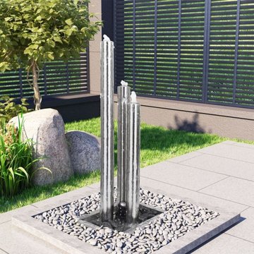 Fontaine de jardin Vidaxl Argentée 48x34x123 cm Acier inoxydable