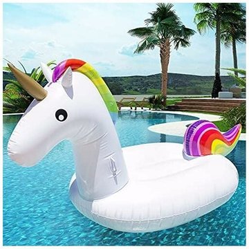 Jouet de Licorne Gonflable géant WDDNAOT - Lit Flottant de Piscine - Chaise de récréation pour Adultes et Enfants