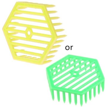 Y1UU Cage de reine des abeilles, outil d&39apiculture, équipement en plastique, fournitures hexagonales,White