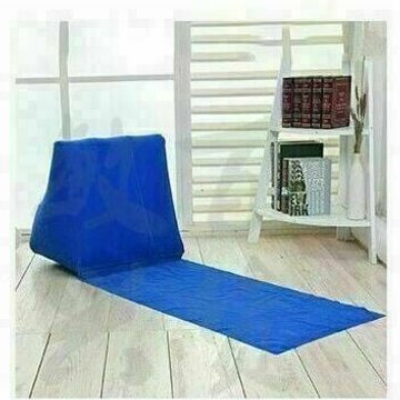 Marine Portable Voyage Gonflable Chaise Longue avec Wedge Forme Retour Coussin - Parfait pour Le Camping, Pique-Nique, Plage, Festivals, télévision