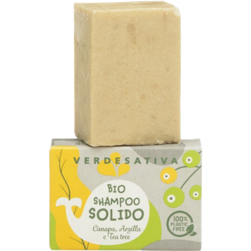 Shampoo Solido Canapa, Caolino e Tea Tree