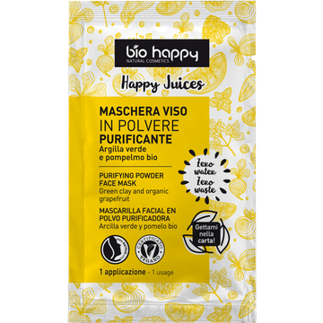 Happy Juices Maschera Viso in Polvere Purificante