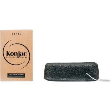 Spugna Konjac per il Corpo al Carbone Attivo