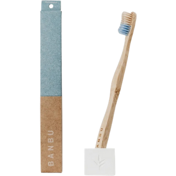 Spazzolino da Denti Medio in Bambù - Blu