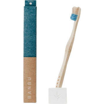 Spazzolino da Denti Duro in Bambù - Blu