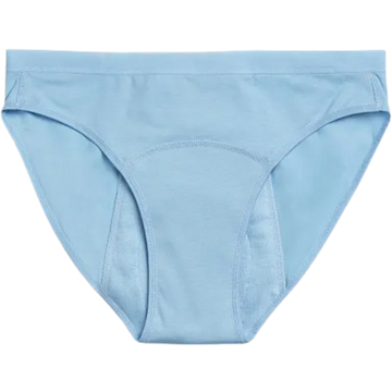 Mutandine Mestruali Teen Bikini Azzurre - Flusso Abbondante - M
