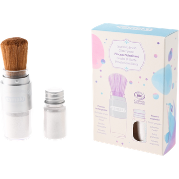 Sparkling Powder with Brush - Silver
