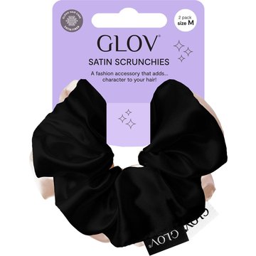 Scrunchies 2 Pack M - Champagne/Black