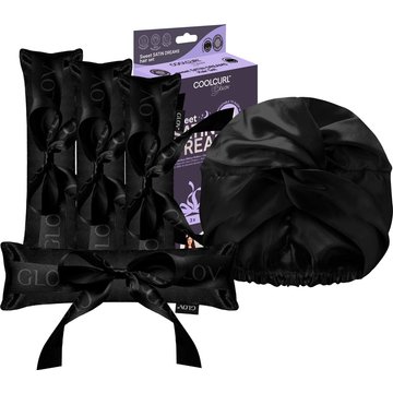 COOLCURL Sweet Dreams Satin Set - Black